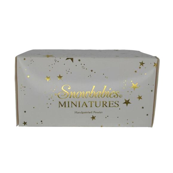 Dept 56 Snowbabies Miniatures Handpainted Pewter BRINGING STARRY PINES 7666-0 - Picture 3 of 4